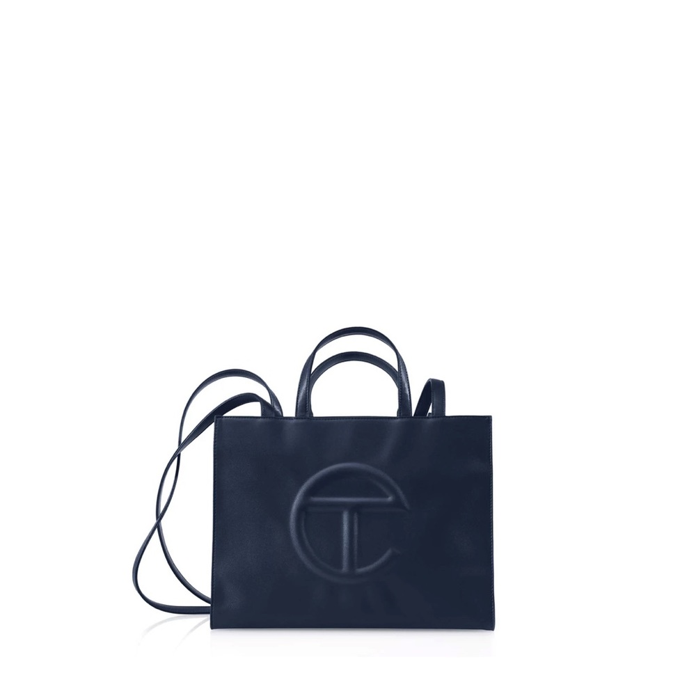 Telefar Medium Navy Shopping Bag
